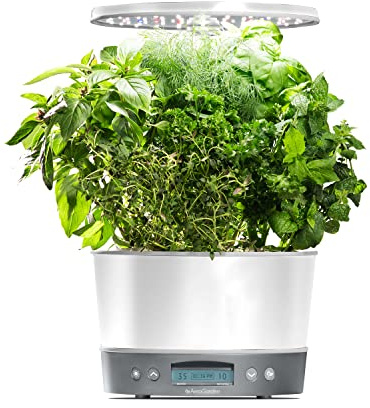 AeroGarden Harvest Elite 360, White Stainless