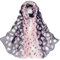 Dancila Dames Foulards En Soie Femmes Floral Imprimé Soie Mousseline De Soie Foulard Écharpe Wrap Foulards Foulard 155 * 50cm Châles Tube Écharpe (Bleu poudre)