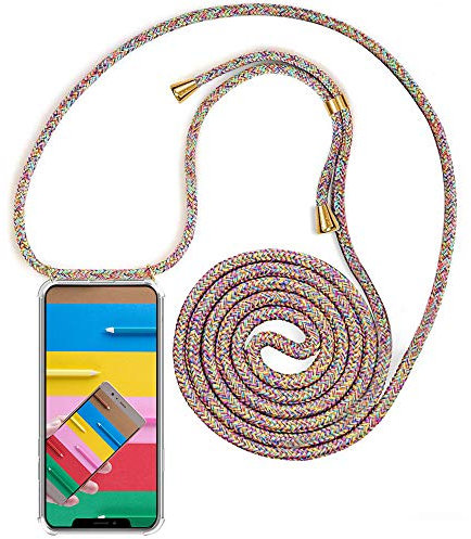 YuhooTech Collier pour iPhone 11 Pro Max Coque, étui de téléphone avec Cordon - Tour de Cou Lanière en Corde - Housse pour Smartphone Lanyard Case Holder - Cover Necklace Bandouilière Stylée