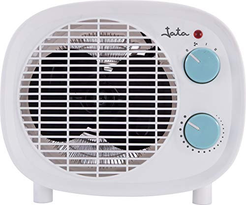 JATA TV52 - Calefactor Baño Eléctrico con Termostato Ajustable, 2000 W, 2 Potencias de Calor y Ventilador, Calentamiento Rápido, Protección Sobrecalentamiento