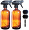Botella de aerosol de vidrio de 2 piezas 16 oz 500 ml con etiquetas, contenedor de aerosol para perfumes de aceites esenciales