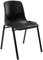 CLP Silla Apilable Nowra I Butaca De Salón con Base De Metal I Silla De Cocina En Polipropileno, Color:Negro