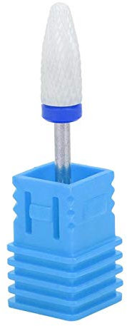 Nail Drill Bit Grinding Stone Corn-Head-Shape Electric Grinding Machine Accessories for Carving, Polishing Nails(Medium Grinding M Blue Box)