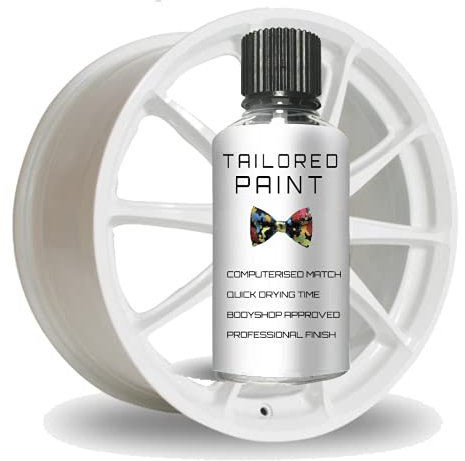 Tailored Paint White Alloy Wheel Touch Up Paint - 30ml For Car, 4x4, SUV, Lorry, Truck Curbed, Scratched Wheels (Gloss Shiny White)