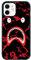 FANXI Marble Phone Case iPhone 12 Mini - Shockproof Protective Cute Cool Bape Phone Case Designed for iPhone 12 Mini 5.4 Inch Case for Man Boy Girls Women Red Black