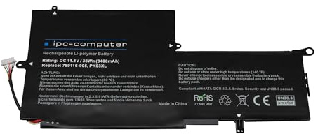 IPC-Computer Akku 38Wh kompatibel mit HP Spectre Pro x360 G1 Convertible PC