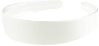 GIRLS School Uniform Birthday Party Wedding Flower Girl Special Occasion Hair Accessories Plain Satin 2.5cm Short Long Hair Headband Alice Band Hairband (White)