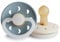 FRIGG Mondphase Latex Nacht Leucht-Schnuller | Schnuller 2 Packung | Symmetrischer Sauger in Kirschform | BPA-frei | Hergestellt in Dänemark | (Stone Blue Night/Cream Night, Größe 1 (0-6 Monate))