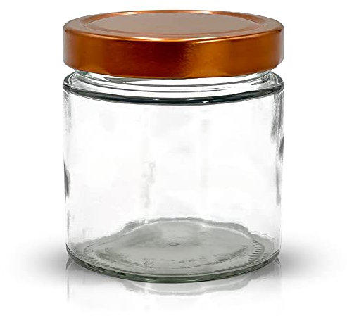 Apoidea – Honiggläser 500g mit DEEP Twistoff Deckel in Kupfer 12 Stück/Honiggläser 500g mit Deckel/Honigglas und Einweckglas Deepglas/Hochwertige Honig Gläser für Ihren eigenen Honig