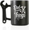 Onebttl Dad Gifts from Daughter and Son, Coffee Mug with Wrench Spanner Handle, 400ml Funny Ceramic Cup for Father on Birthday, Father's Day, Christmas - Dad Fixer of Things
