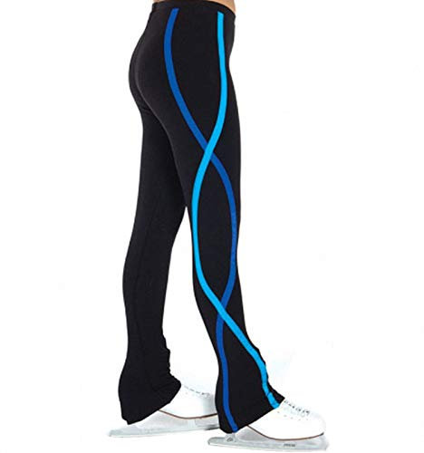 NISMIA Frauen Eiskunstlauf Crystal Schlittschuhhose Eiskunstlauf, Thermo-Strumpfhose Eislaufhose für Kinder, Fleece Trainingshose Tanzhose Leggings (Color : B, Size : 120cm)