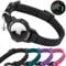 OUCWLTAG Leuchtendes AirTag-Katzenhalsband mit Sicherheitsverschluss, GPS-Katzenhalsband mit Apple-Air Tag-Halterung, mit Sicherheitsgummi, für Katzen, Kätzchen und Welpen, Schwarz, 22,9 bis 33 cm