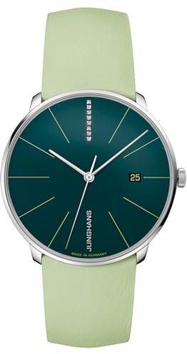 JUNGHANS Damenuhr Meister Fein Automatic mit Diamanten Grün 27/4357.00