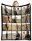 GLIKW Personalisierte Fotodecke mit eigenem Foto Und Text, Super Weich Flanell Collage Kuscheldecke Geschenke für Vater, Mutter, Kinder, Haustiere, Freunde oder Paare(12 Fotostil, 150×200cm)