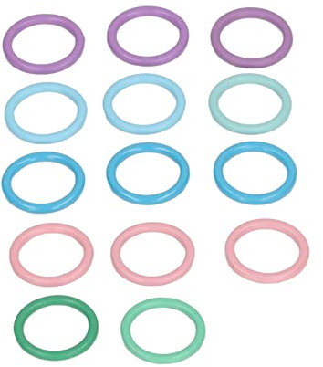 Asixxsix Maschenmarkierer-Ring, 40 Stück, DIY, Bunte Strickmaschenringe, Metall, runde Strick- und Häkelmarkierer, Nähzubehör für Heimwerker und handgefertigte Kunsthandwerke