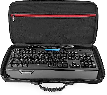 Analog Cases Logitech G910 / G613 Gaming Keyboard Case, fits Corsair K70 / K100 / K95 - Custom-Fitted Compact Pulse Hard Case for Travel