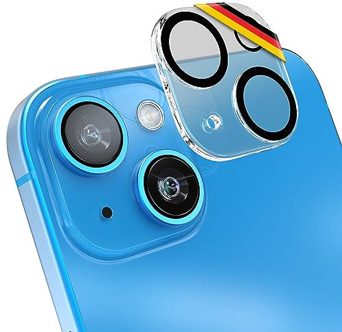 UTECTION 2X Kamera Schutzglas kompatibel mit iPhone 15 & 15 Plus (Nicht PRO) - Perfekte Anbringung & volle Abdeckung - Camera Full Cover Glas Anti Kratzer, 2 Stück