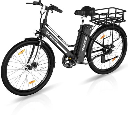 EVERCROSS EK8S Elektrofahrräder Erwachsene, 26 Zoll E-Bike - 250W Motor, 36V 12AH Akku, 15/20/25 KM/H, 120KG Max. Belastung, Mountainbike Elektrofahrrad für Frauen Männer