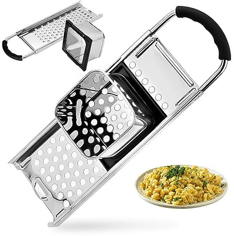 Spaetzle Maker Stainless Steel Ergonomic Handle Washable Anti-Rust Pasta Maker Home Kitchen German Egg Noodle Maker Cooking Tool Potato Mashers