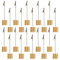 Orssmigs 20Pcs Fotohalter mit Klammern Holzsockel Postkartenhalter Memo Clip Halter mit Stehend Fotoständer Tischkartenhalter Nachrichten Clip Halter für Büro, Hochzeit, Zuhause, Postkarte