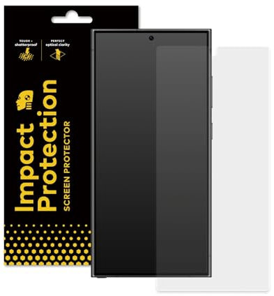 RhinoShield protection écran compatible avec [Galaxy S24 Ultra] Anti-chocs-Film protecteur flexible avec technologie de dispersion des chocs-Résiste aux rayures et aux traces de doigts - Transparent