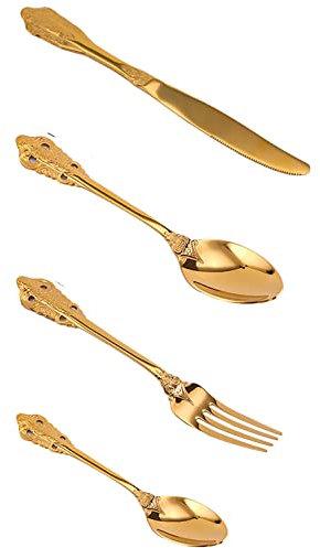 NoaLED Set Posate, Servizio Posate per 18 Persone, 72 Pezzi. Set Posate di Lusso, Set Posate Lucide a Specchio, Eleganti Posate da Tavola per Casa/Cene Importanti (18 Set da 72 Pezzi) R3