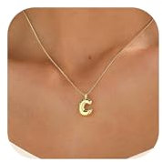 Halora Bubble Letter Necklace Gold Balloon Initial C Necklace Kette Mit Buchstaben Halskette Anhänger Buchstabenkette Damen