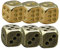 VICASKY 6 Stück Ästhetische Würfel Kupfer Würfel Spielzeug Festival Würfel Bar Würfel Vintage Würfel Spielzeug Würfel Dekor Würfel Spielzeug Retro Kupfer Würfel Vintage Kupfer Würfel