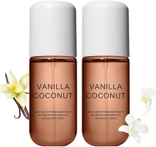 Vanilla Haut- und Haarperfüm - Eau de Parfum und Körperspray, Reisegröße, Langanhaltender Duft (2 Stück)