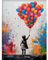 HEIBAGO Garçon Peinture par numéros pour Adultes, Kit de Peinture à l'huile sur Toile par numéro pour Débutants, Peinture à l'huile DIY Ballon pour la décoration de la maison 40x50cm