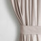 AmeliaHome Set Vorhang H 270 x B 140 cm mit Raffhalter 54 x 10 cm Velvet Optik Hellbeige 1 St. Ösenschal Samt Halbverdunkelungsvorhang Fensterdekoration Dekoschal Dekorvorhang