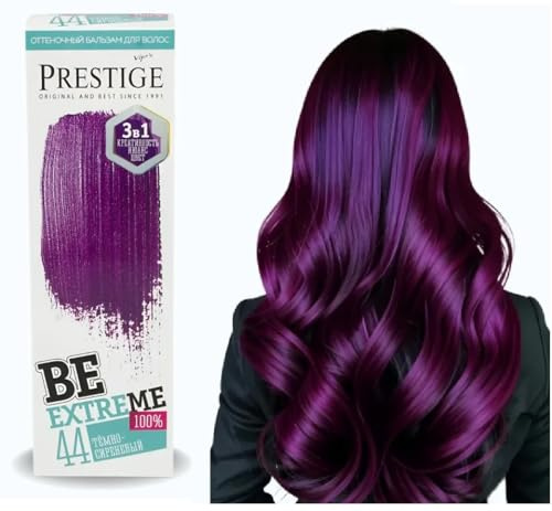 Balsamo colorante semipermanente per capelli 44 Lilla scuro BeEXTREME 100% Senza Ammoniaca, Senza Parabeni, Senza PPD Бальзам оттеночный безсульфатный для волос 44 Темно сиреневый