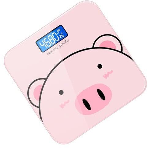 Körperwaage, digitale Personenwaage - Digitale Personenwaage Intelligente Waage,USB wiederaufladbare automatische Waage Cartoon Waage für Frauen