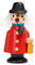 SIKORA RM-K Kuttenmännchen Räuchermännchen, Farbe/Modell:K04 Nachtwächter rot, Höhe in cm:Höhe ca. 9 cm