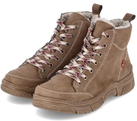 Rieker 72320-24 Schnürstiefel Kunstleder Damen in braun
