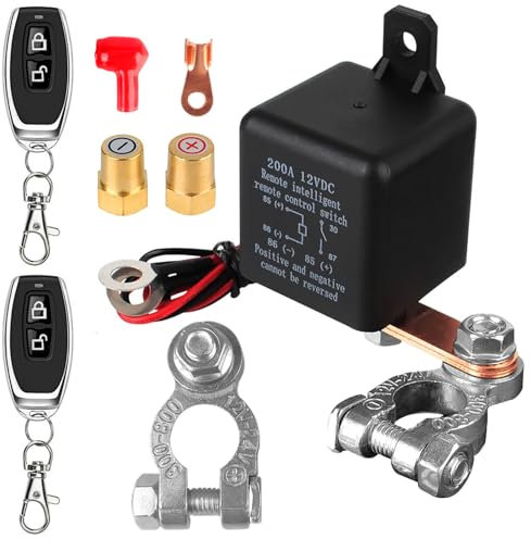 Interrupteur sans fil 12 V/200 A, pour voiture, camion, moto, camping-car