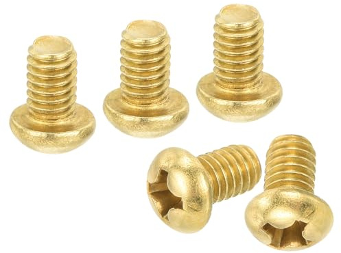 QUARKZMAN 20Pcs Viti A Testa Svasata In Ottone M4x6mm Phillips Testa Tonda