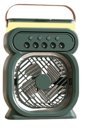 Ventilador de nebulización recargable, ventilador para - Fregial recargable para el portátil, 7 colores Night Light 3 velocidades del 450 ml Electrónica de refrigeración 'agua para camping, playa, c