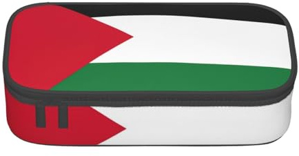 ssnmuk Palestine Flag Large Capacity Compartment Stationery Bag, Travel Bag, Office Supplies Box, Makeup Bag