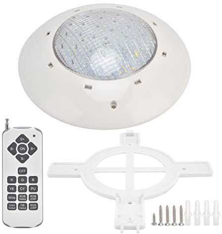 Grcfumo LED RGB Unterwasser -Schwimmbad Licht, wasserfestes Unterwasserlicht mit Fernbedienung, 12 V 7 Farbwechsel LED Pool Licht für Poolteich (25W)