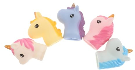 5 Stück Einhorn Fingerpuppe aus Gummi für Kinder und Erwachsene | Realistisches Design, Fördert Fantasie und Rollenspiel, Geeignet für Badzeit, Party Mitgebsel und Kleine Hände