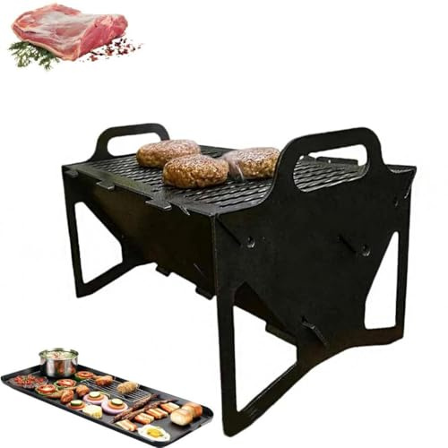 Holzkohlegrills Grill BBQ Portable, Tischgrill Campinggrill Picknickgrill, Für Outdoor Terrasse Camping