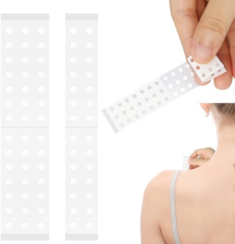 60 Stück Fashion Tape Doppelseitig,Transparentes und Hautfreundlich Kleidung Body Tape,30 Stück 1.8 cm Breite 30 1.2cm Breite,Unsichtbares Modeklebeband für Alle Stoffarten und Empfindliche Haut
