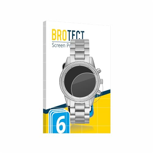 BROTECT 6 Stück Schutzglas für Michael Kors Ritz MK6428 Schutzfolie Panzer Folie Glas Displayschutz Made in Germany [Kratzfest 9H, Anti-Fingerprint]