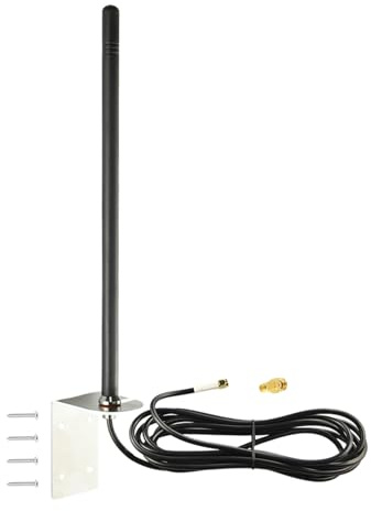 BOOBRIE Dualband-WLAN-Antenne für den Außenbereich 2,4 GHz 5 GHz/5,8 GHz Rundstrahlantenne 3M RG58-Kabel SMA-Stecker und RP-SMA-Stecker für WLAN-Router von Netgear, TP-Link, ASUS und WLAN-Hotspots