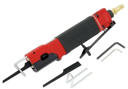 Neilsen CT1406 Air Body Saw for Cutting 16 Gauge Steel | 8500rpm | 6.0 Bar Air Pressure | 4cfm Air Consumption | 1/4in Air Inlet | 3/8in Air Hose Includes 18T and 24T Saw Blades