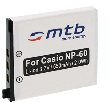 Ersatz-Akku NP-60 für Casio Exilim EX-FS10, S10, S12, Z9, Z19, Z20, Z21, Z22, Z25, Z29, Z80, Z85, Z90