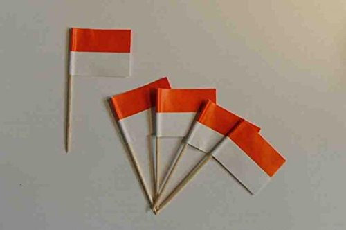 U24 Flaggen Zahnstocher Schützenfest Rot-Weiß Flagge Fahne Minipicker