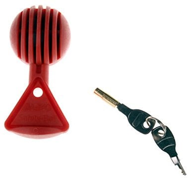 WAMO AL-KO Steckschloss mit Safety Ball, Rot, Schloss, Schlüsselschloss, Anhänger-Sicherung