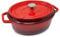 ToCis Big BBQ Bräter mit Deckel backofengeeignet | Gusseisen Topf eimailliert 33cm | Schmortopf 5.5 Liter Fassungsvermögen | Bräter Induktion geeignet | Kasserolle | Bratentopf in Farbe: rot